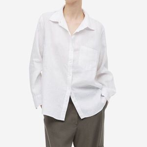 (3/$25) 
White Linen Button Down